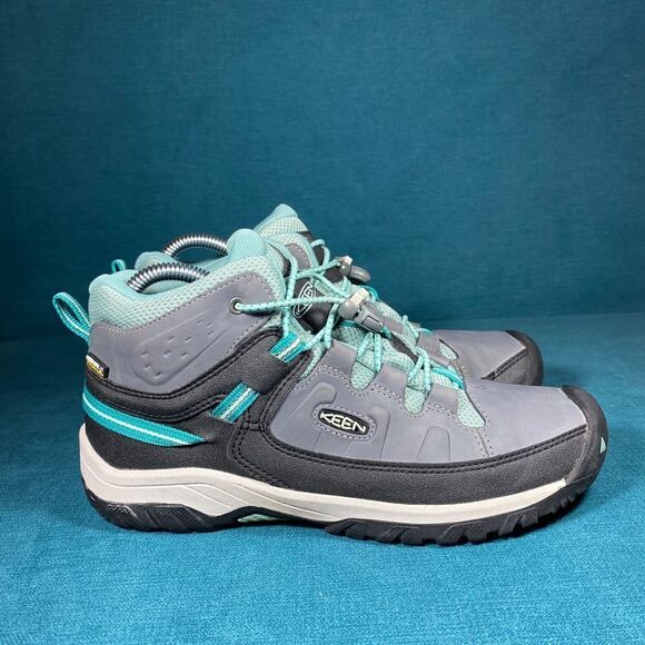 Size 6Y/7.5Women - Keen Hiking green/gray boots - Picture 3 of 7